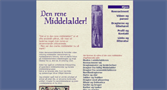 Desktop Screenshot of denrenemiddelalder.dk